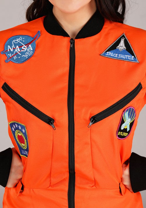 Orange Astronaut Jumpsuit Adult Costume - US 5795