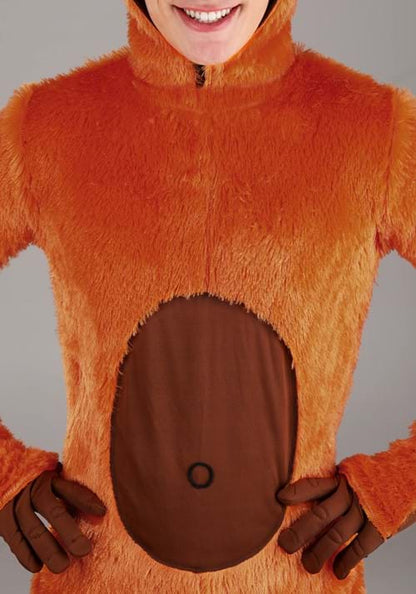 Orange Orangutan Costume for Adults - US 0548