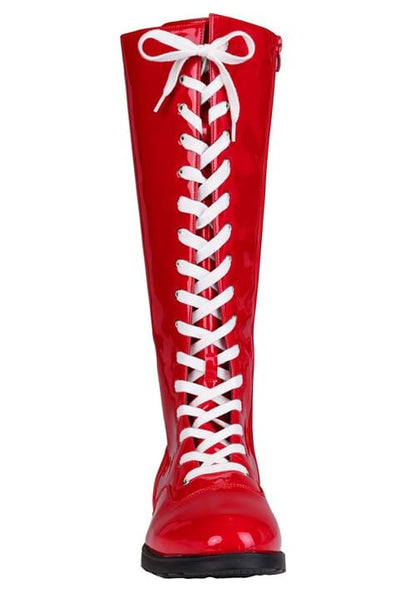 Patent Red Wrestling Adult Costume Boots - US 8059