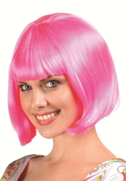 Women's Pink Bob Costume Wig - US 9630
