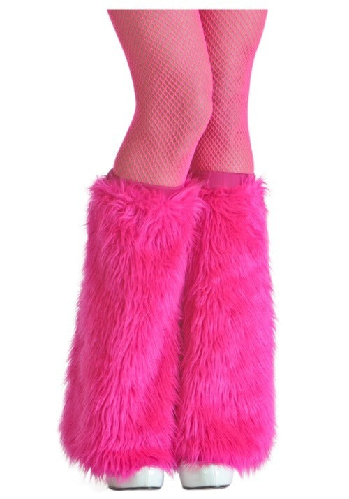 Adult Pink Furry Boot Covers - US 0855