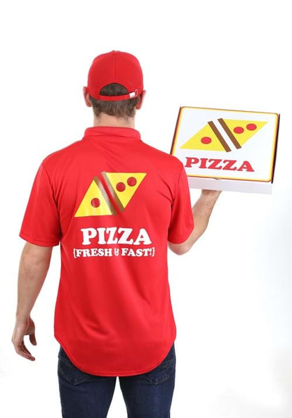 Pizza Delivery Guy Adult Costume with Box - US 6187