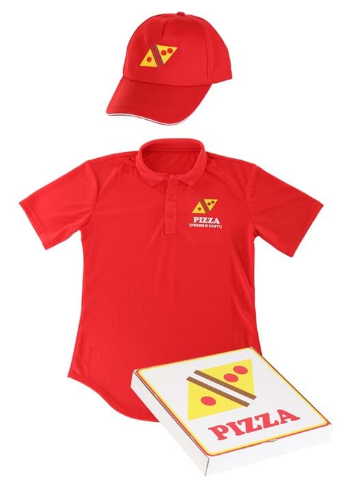 Pizza Delivery Guy Adult Costume with Box - US 6187