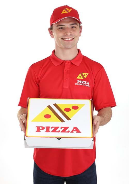 Pizza Delivery Guy Adult Costume with Box - US 6187