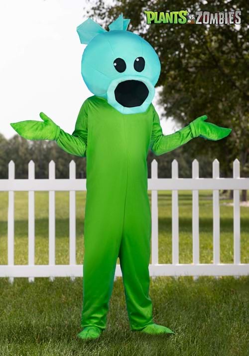Plants Vs Zombies Snow Pea Costume Jumpsuit for Adults - US 1847