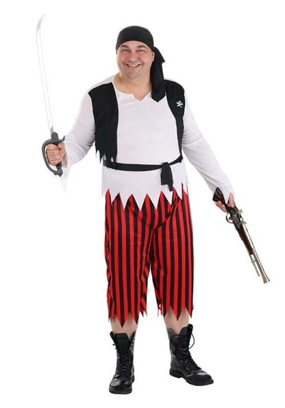 Men's Plus Size Scallywag Pirate Costume - US 7373