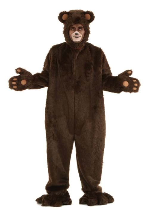 Plus Size Adult Deluxe Furry Brown Bear Costume - US 1314