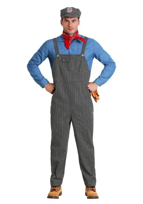 Adult Plus Size Train Engineer Costume - US 5191