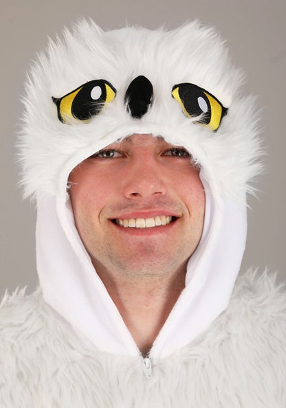 Plush White Owl Costume for Adults - US 6159
