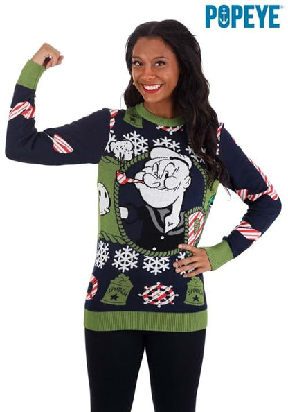 Popeye Ugly Christmas Adult Sweater - US 4970