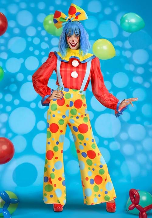 Posh Polka Dot Clown Costume for Women - US 5171
