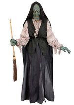 Premium Evil Green Witch Costume for Adults - US 7495