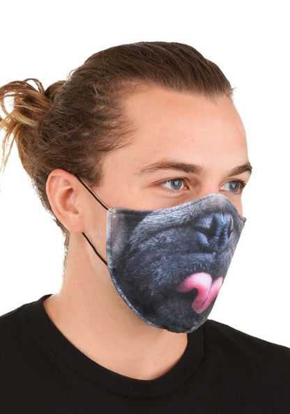 Adult Pug Sublimated Face Mask - US 7095