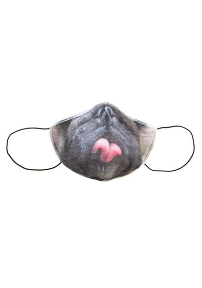 Adult Pug Sublimated Face Mask - US 7095