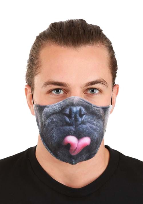 Adult Pug Sublimated Face Mask - US 7095