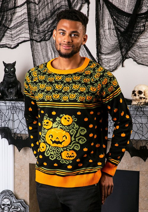 Adult Pumpkin Patch Halloween Sweater - US 0750