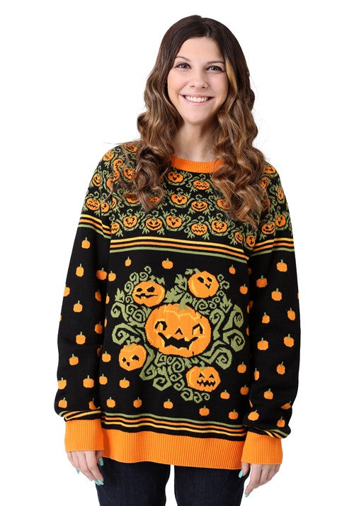 Adult Pumpkin Patch Halloween Sweater - US 0750