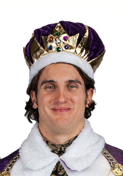 Adult Purple Velvet King Crown - US 1278