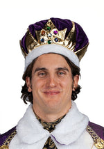 Adult Purple Velvet King Crown - US 1278