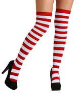 Adult Red and White Striped Socks - US 0820
