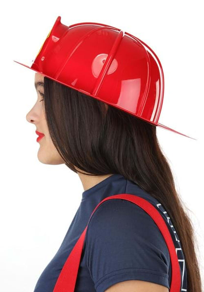 Adult Red Firefighter Costume Helmet - US 4256