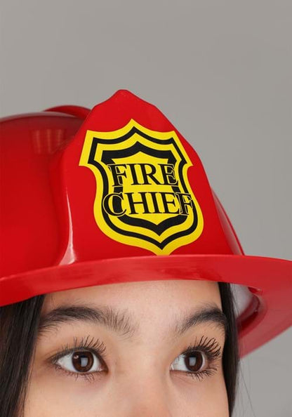 Adult Red Firefighter Costume Helmet - US 4256