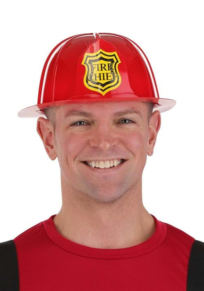 Adult Red Firefighter Costume Helmet - US 4256