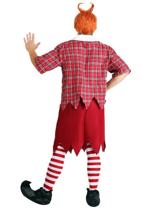 Adult Red Plaid Munchkin Costume - US 1581
