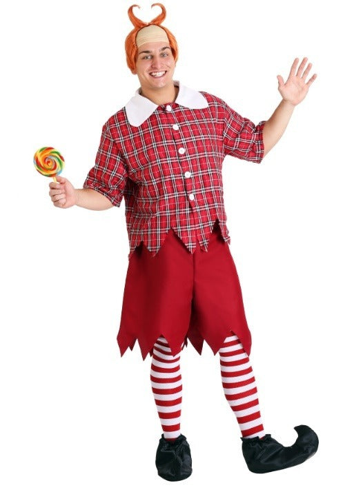 Adult Red Plaid Munchkin Costume - US 1581