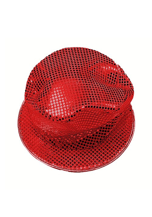 11-Inch Adult Red Sequin Top Hat Accessory - US 6277