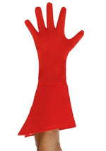 Adult Red Superhero Costume Gloves - US 2852