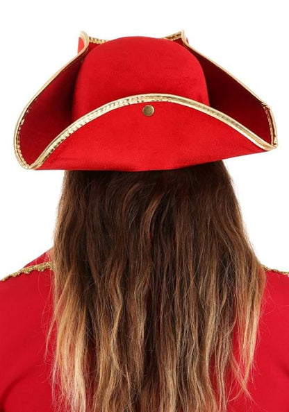 Rum Pirate Red Costume Hat for Adults - US 8230