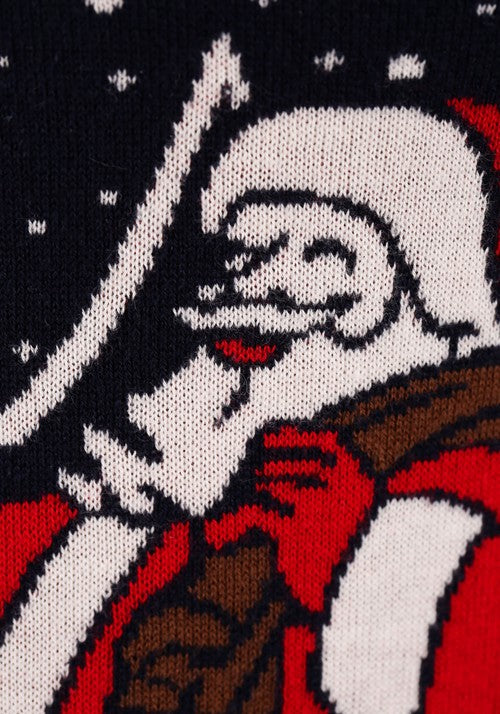 Adult Vintage Santa & Reindeer Ugly Christmas Sweater - US 2643