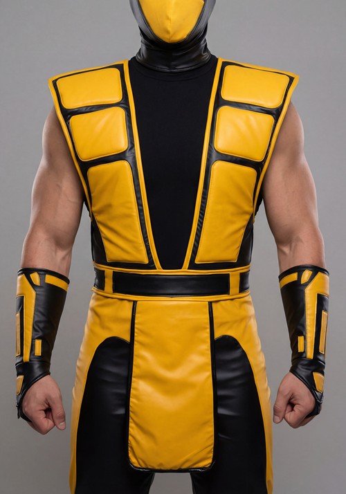 Men's Mortal Kombat Scorpion Costume - US 6196