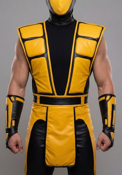 Men's Mortal Kombat Scorpion Costume - US 6196