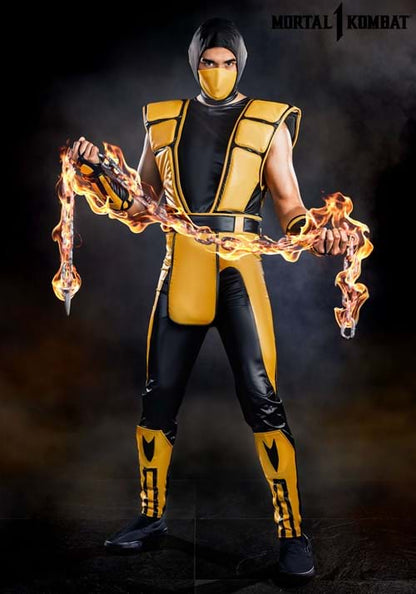 Men's Mortal Kombat Scorpion Costume - US 6196