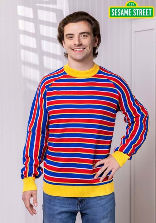 Sesame Street Ernie Cosplay Adult Knit Sweater - US 9915