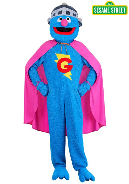 Men's Sesame Street Super Grover Mascot Costume - US 9873