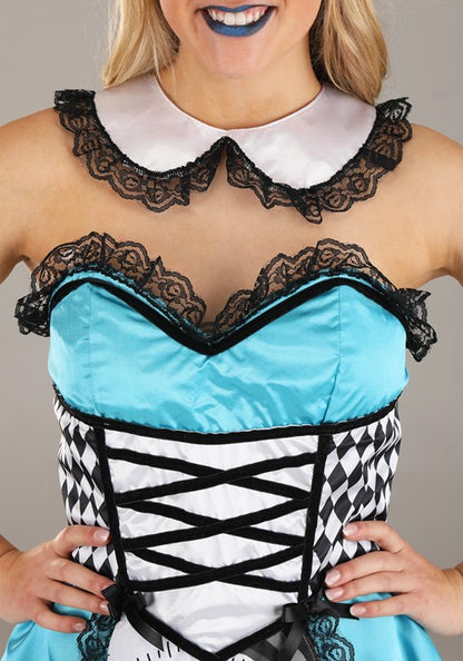 Women's Sexy Dark Alice Costume Dress - US 9419