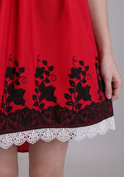 Women's Sexy Little Red Riding Hood Corset Costume Dress - US 4130