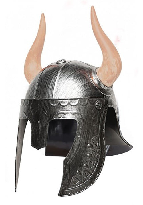 Silver Horned Adult Helmet - US 4041