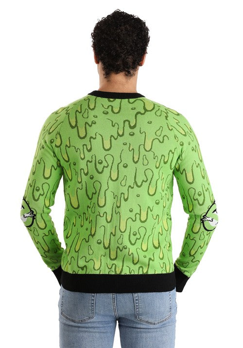 Ghostbusters Slimy Salutations Slimer Adult Sweater - US 9993