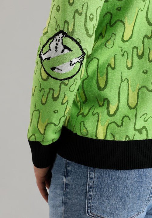 Ghostbusters Slimy Salutations Slimer Adult Sweater - US 9993