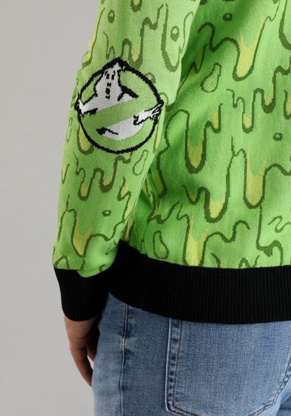 Ghostbusters Slimy Salutations Slimer Adult Sweater - US 9993