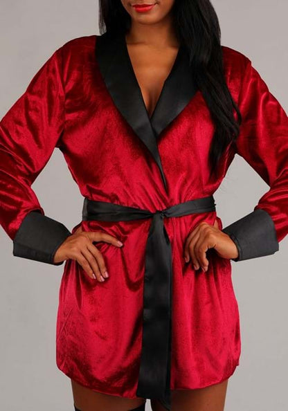 Adult Red Smoking Jacket Costume - US 0828