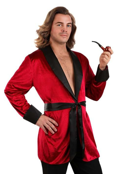 Adult Red Smoking Jacket Costume - US 0828