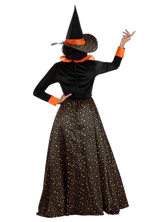 Adult Sparkling Orange Witch Costume - US 3475