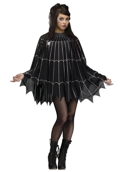 Spider Web Poncho Costume for Adults - US 3188