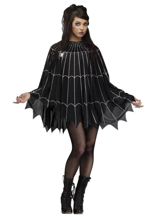 Spider Web Poncho Costume for Adults - US 3188
