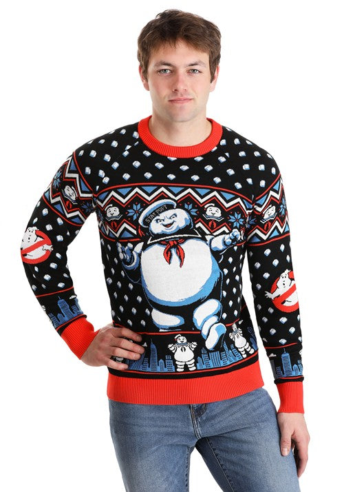 Ghostbusters Stay Puft Marshmallow Man Adult Sweater - US 6333